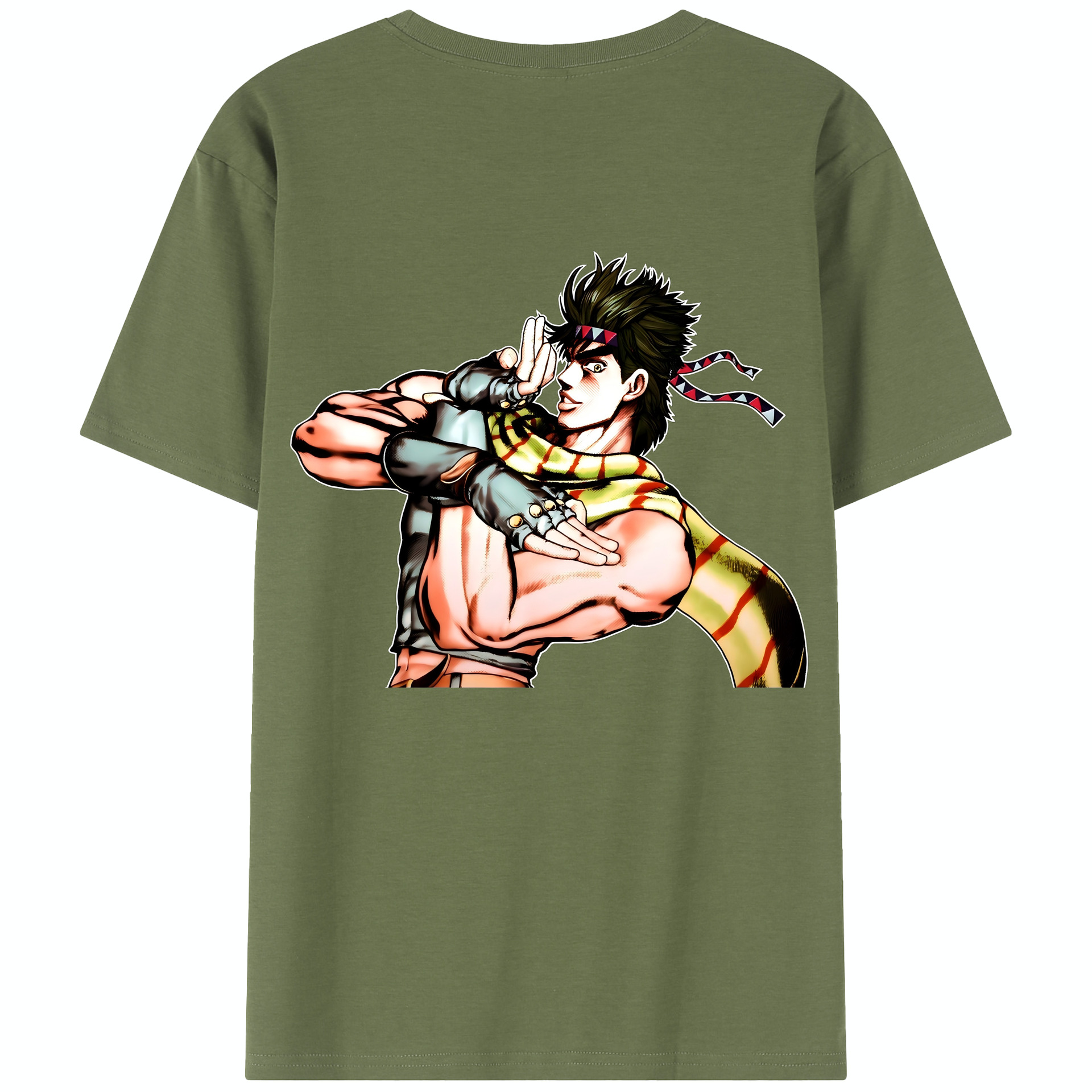 （画像用） ジョジョの奇妙な冒険 ジョセフ?ジョースター JoJo's Bizarre Adventure Joseph Joestar 綿100％半袖Tシャツ（背面プリント）
